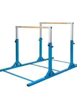 Kids Parallel Gymnastics Bar with Adjustable Width and 11-Level Heights-Blue