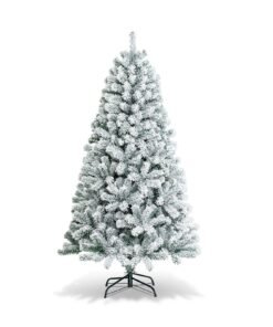 180 cm Snow Flocked Artificial Christmas Tree with 600 Tips