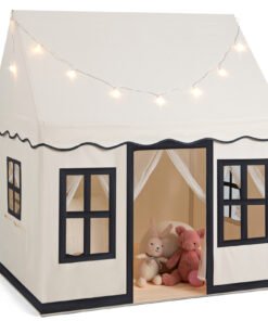 Indoor Kids Play Tent with Star Lights for Children Boys Girls Gift-Beige