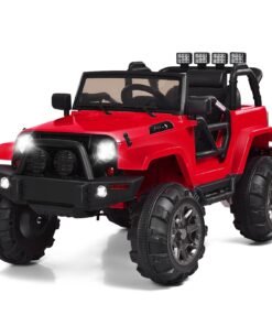 Electric Kids Ride on Car with LED Lights Music and Remote Control-Red