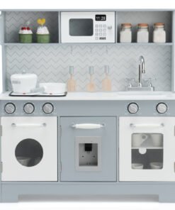 Wooden Pretend Kitchen Toys for Kids with Accessories