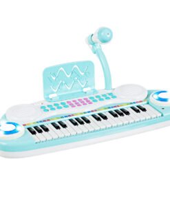37 Keys Electronic Musical Instrument with Microphone-Blue