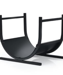 U-Shaped Patio Firewood Rack with Handles