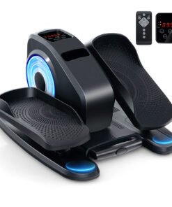 Under Desk Elliptical Machine with Display Screen and Remote Control-Grey