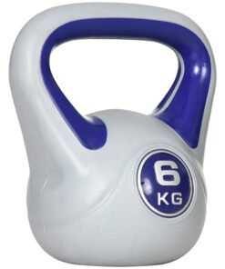 SPORTNOW Kettlebell, 6kg Kettle Bells with Handle for Home Gym Weight Lifting and Strength Training, Purple and Grey