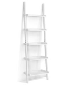 5-Tier Wall Shelf Display Bookcase-White