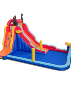 5-in-1 Pirate Theme Inflatable Water Slide Park with Slide