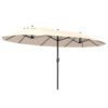 Outsunny 4.6m Double Garden Parasol - Beige