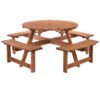 Outsunny 8-Seater Wooden Picnic Set-Fir Wood