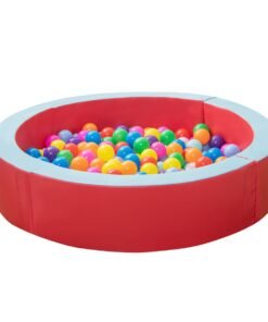 Foam Ball Pit with 50 Colorful Balls-Red