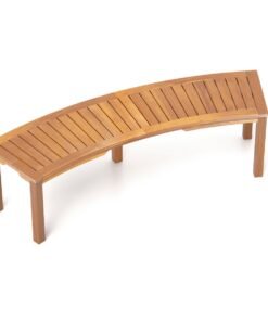Curved Fire Pit Bench with Slatted Seat and Painted Surface-1 Pack