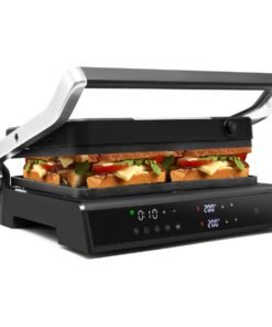 1200W Non-Stick Electric Grill with Adjustable Temperature