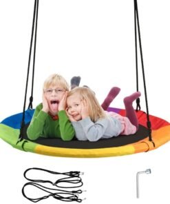 Child's Multi-Coloured Swing with Adjustable Height