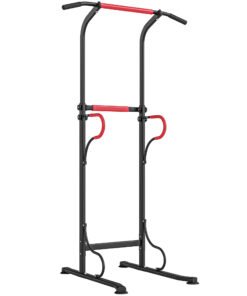 HOMCOM Steel Multi-Use Exercise Power Tower Pull Up Station Adjustable Height W/ Grips