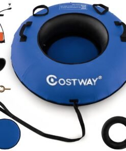 Heavy-Duty Snow Tube for Adults Kids with Seat Cushion-Blue