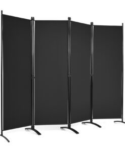4 Panel Wall Privacy Screen Protector for Home-Black
