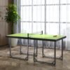 HOMCOM 6ft Table Tennis Table, Ping Pong Table with Net, Foldable and Portable Ping Pong Set for Indoor Outdoor Use, Easy Assemble, Midsize, Green