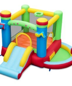 Inflatable Bounce House with Slide and Jumping Area wihtout Blower