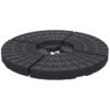 Outsunny 4 PCs 70KG Portable Round Parasol Base Umbrella Cross Stand Weights Holder Sand or Water Filled Outdoor Garden Patio