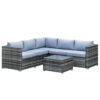 Outsunny Four-Piece Rattan Sofa Set - Grey