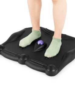 Ergonomic Anti Fatigue Mat with Rolling Massage Ball and Points-Black