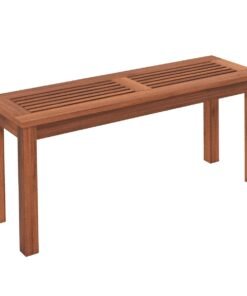 2-Person Patio Wood Bench with Slatted Seat