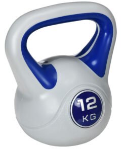 SPORTNOW Kettlebell, 12kg Kettle Bells with Handle for Home Gym Weight Lifting and Strength Training, Dark Blue and Grey