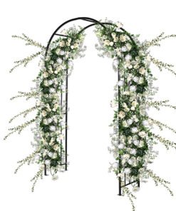 Garden Arch with Metal Frame for Rose Vines Climbing Plant