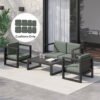 Outsunny  Replacement Cushion Cover Garden Rattan Patio Furniture Seat Cover Polyester Outdoor Deep Grey- No Cushion Included
