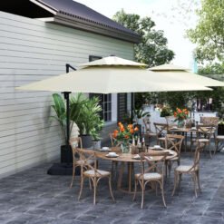 Outsunny Steel Frame Outdoor Roma Cantilever Umbrella
