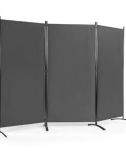 3 Panel Folding Room Divider-Grey