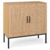 Rattan Storage Cabinet 2 Door Buffet Sideboard w/Adjustable Shelf