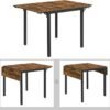 Industrial Drop Leaf Dining Table Extendable Kitchen Small Rustic Metal Folding