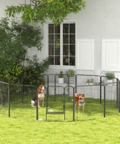 PawHut 12 Panels Heavy Duty Puppy Playpen, for Small Dogs, Indoor and Outdoor Use - Silver
