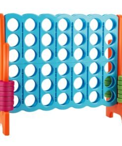 Giant 4 in A Row Game Set with 42 Jumbo Rings and Sliders-Blue