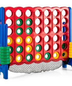 Jumbo 4-to-Score Giant Game Set and Quick-Release Level for Kids Adults-Blue
