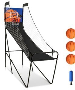 Folding Basketball Arcade Game with Electronic Scorer and Buzzer