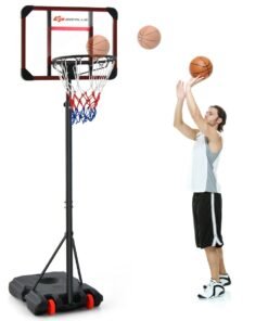 Basketball Hoop and Goal Set with Wheel for Basketball Gym