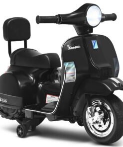 Kids 6V Battery VESPA Compatible Electric Motorbike with Training Wheels