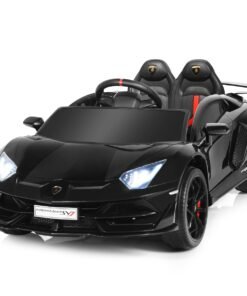 12V Kids Electric Ride on Car with Remote Control and Music-Black