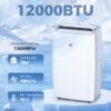 HOMCOM Portable Air Conditioner 12000 BTU, 4-in-1 Air Conditioning Unit, Dehumidifier, Cooling, Fan, Sleep Mode with 3 Speeds, Remote Control, LED Display, 24H Timer, Window Kit, Children Lock, 35m
