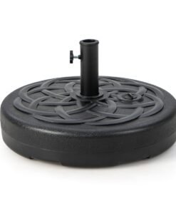Fillable Round Umbrella Base Stand for Yard Garden Poolside