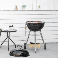 Outsunny Portable Kettle Charcoal Grill - Black