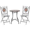 Outsunny Three-Piece Mosaic Bistro Table Set - Multicoloured