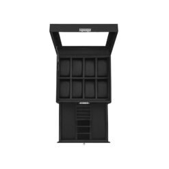 2-Tier Watch Box for 8 Watches Ink Black