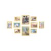 Set of 10 Picture Frames Pale Gold