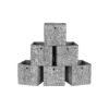 Set of 6 Grey Foldable Storage Organizer Cubes
