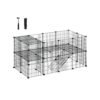 2-Floor Metal Pet Playpen for Small Animals Ink Black