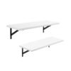 Floating Shelves Set of 2 Wall Shelves 60 x 21 x 14 cm White