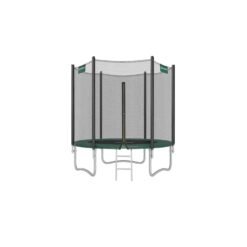 6ft Trampoline with Enclosure Net Dark Green